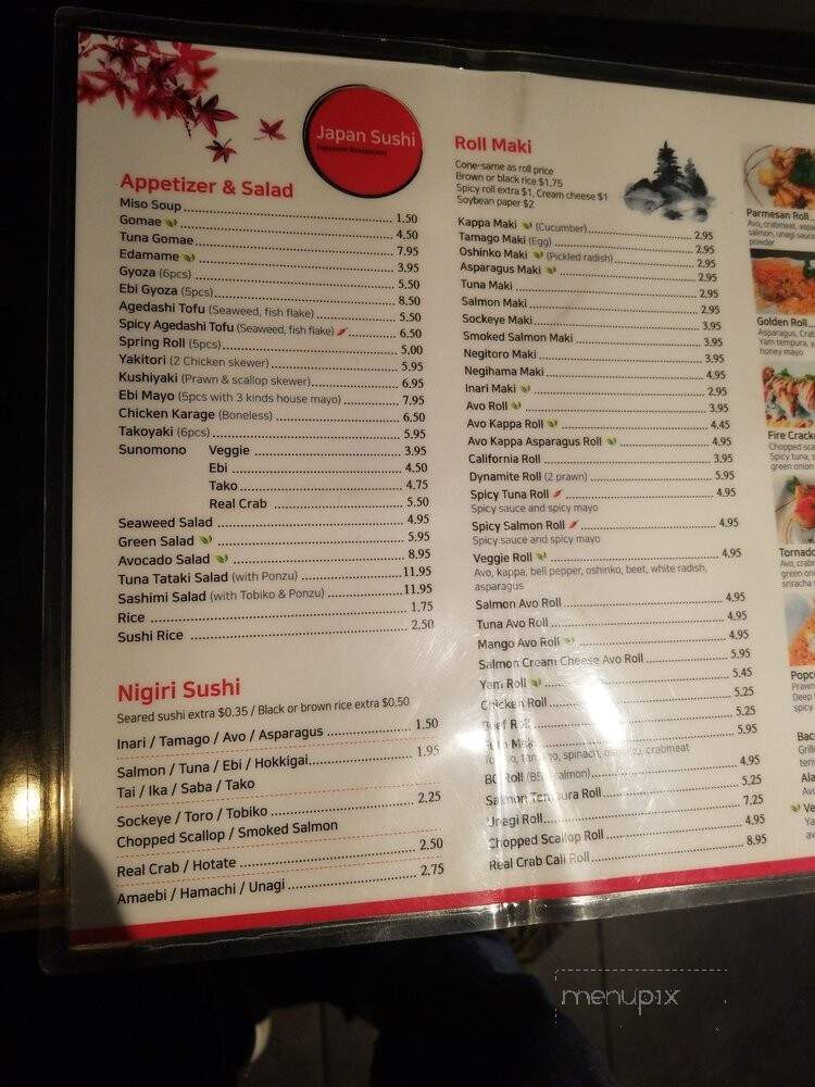Japan Sushi - Langley, BC menu_pic