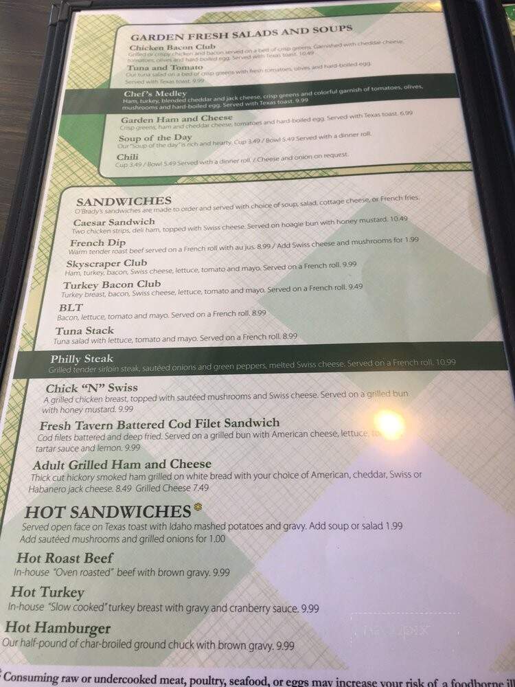 O'Brady's Family Restaurant - Idaho Falls, ID menu_pic