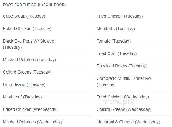 Food For The Soul - Athens, GA menu_pic