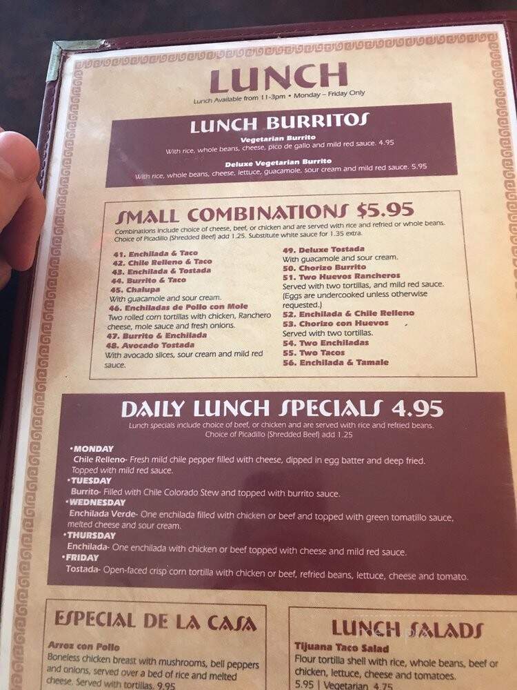 El Toro Family Mexican Restaurant - Higginsville, MO menu_pic