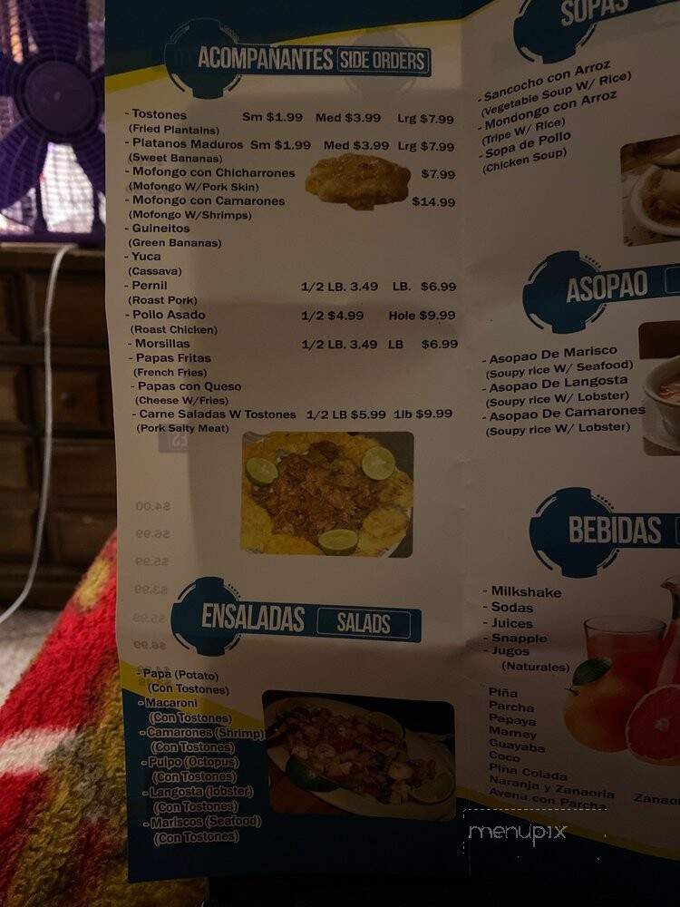 Jaritza's Restaurant - Camden, NJ menu_pic