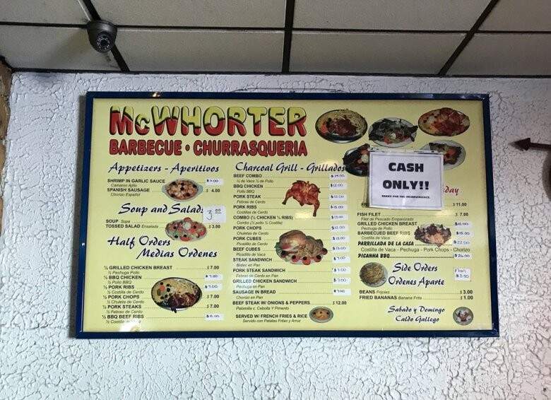 McWhorter Barbecue - Newark, NJ menu_pic