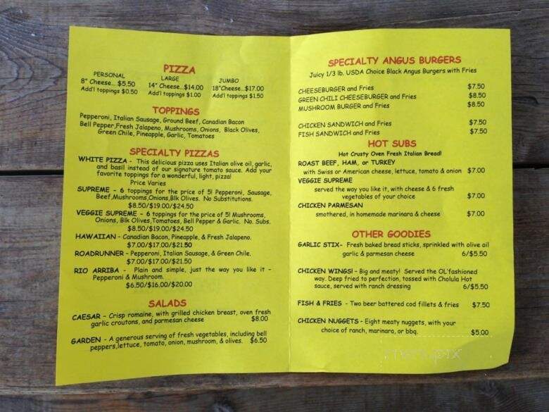 Mamacita Pizzeria - Abiquiu, NM menu_pic