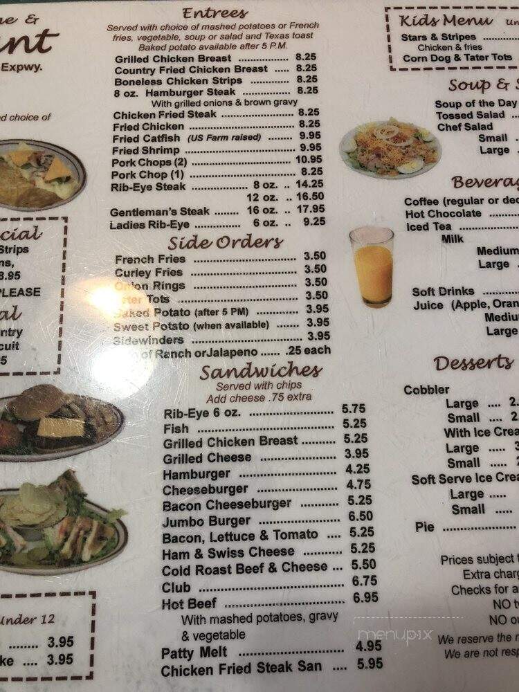 Marilyn's Restaurant - Mcalester, OK menu_pic