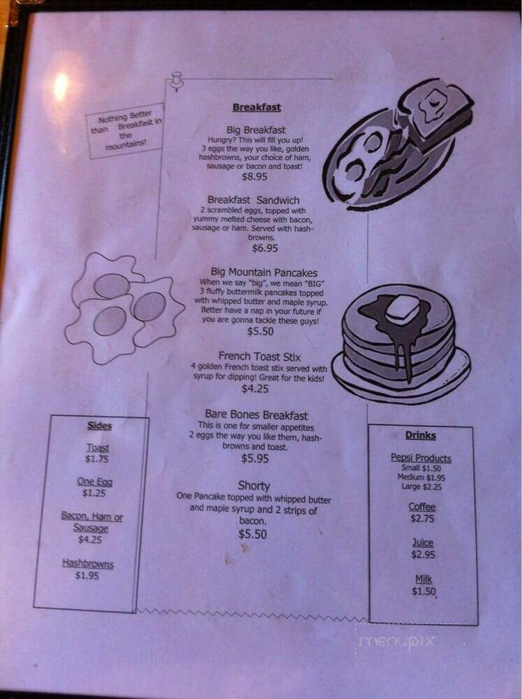 Brighton Store & Cafe - Brighton, UT menu_pic