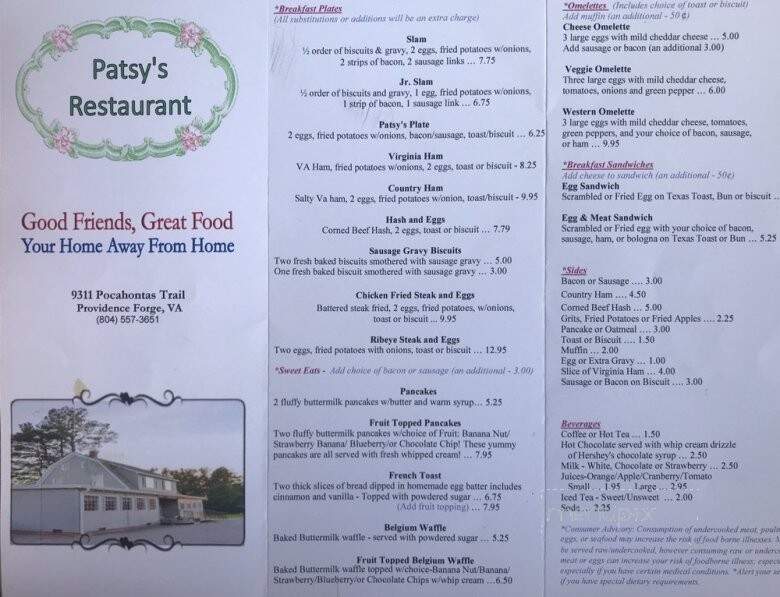 Patsy's Family Diner - Providence Forge, VA