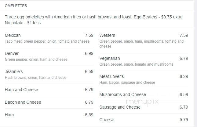 Barley's Deerfield Diner - Green Bay, WI menu_pic