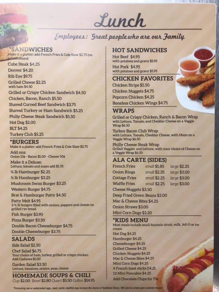 Steve & Mary's Main Street - Marion, WI menu_pic