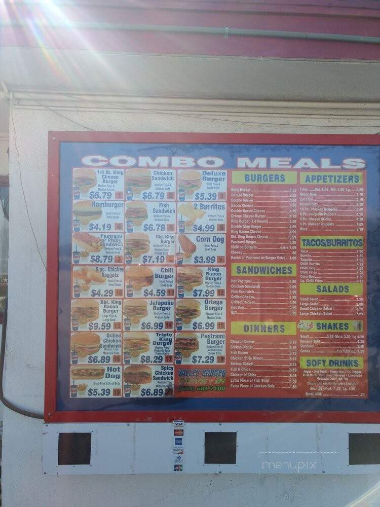 Valley Drive In - Tulare, CA menu_pic