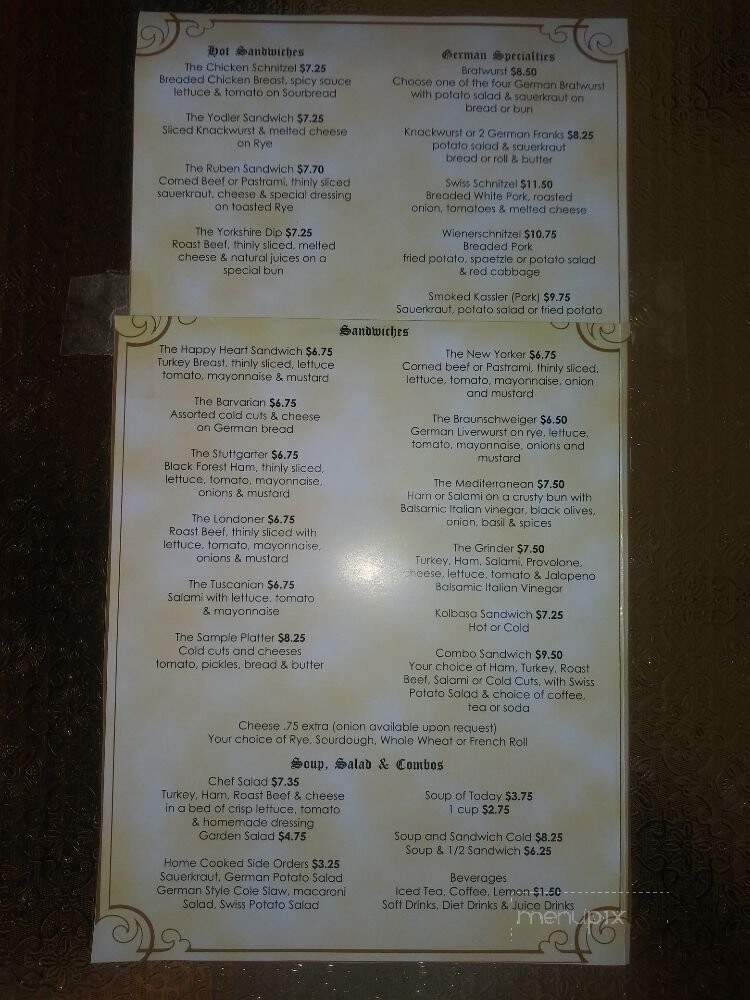 Upland German Delicatessen - Upland, CA menu_pic