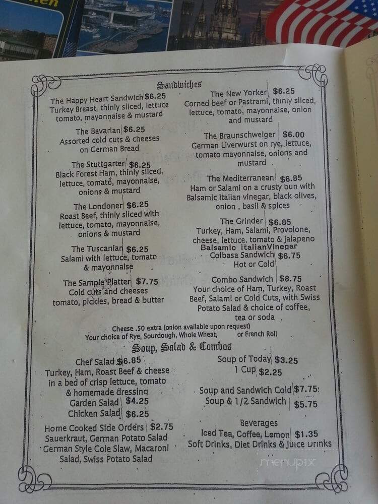Upland German Delicatessen - Upland, CA menu_pic