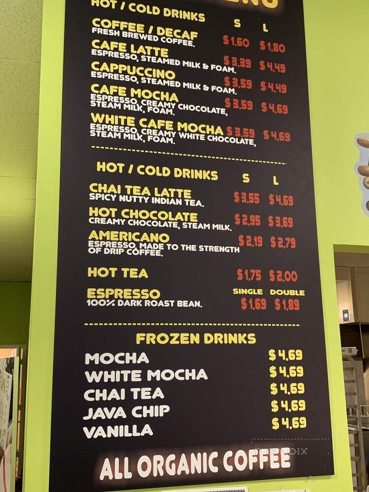 Intown Donutz - Winston-Salem, NC menu_pic