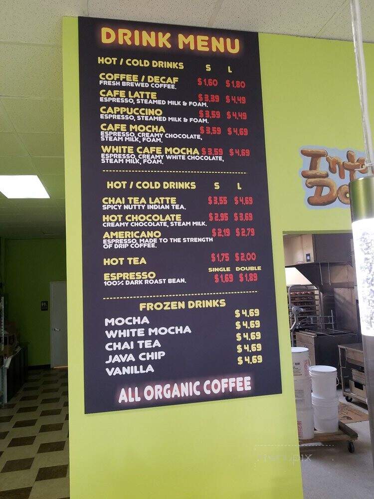 Intown Donutz - Winston-Salem, NC menu_pic