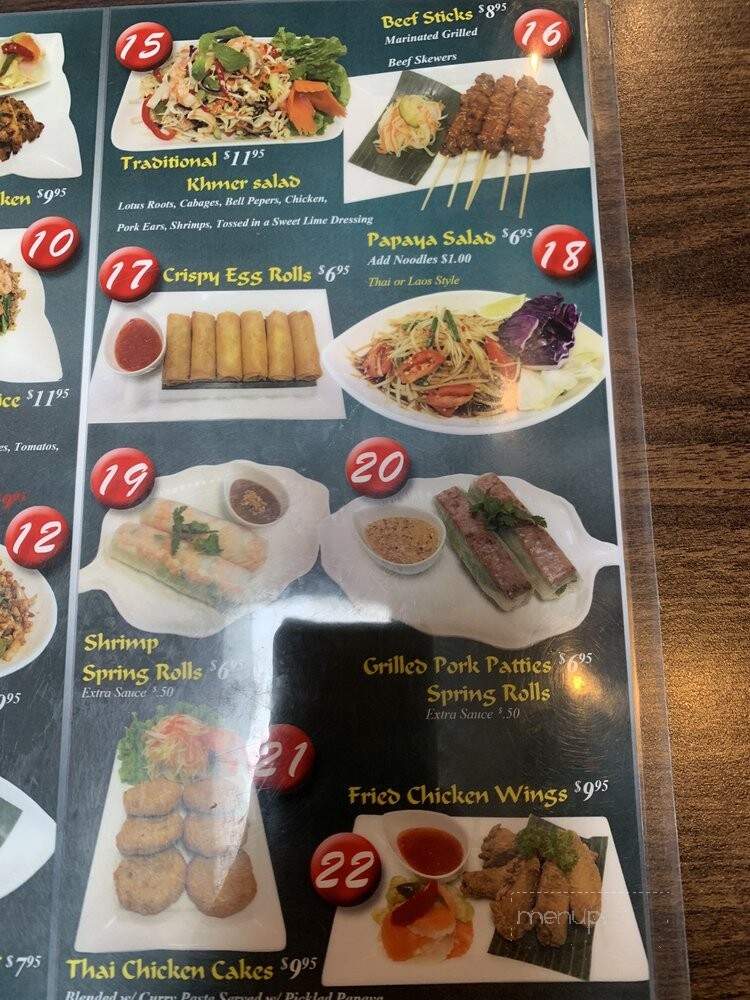 Lotus Thai & Khmer Cuisines - Stockton, CA menu_pic