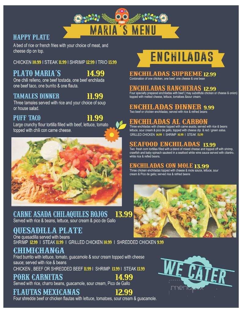 Marias Cocina Mexicana - Sulphur, LA menu_pic