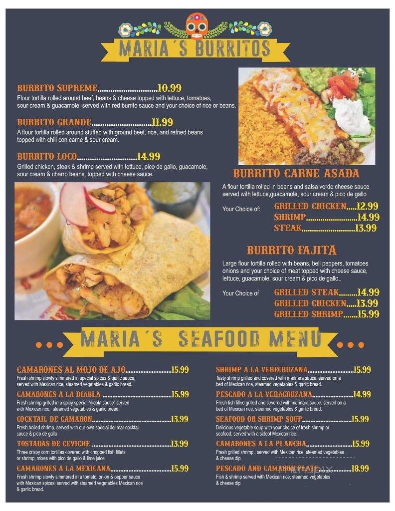 Marias Cocina Mexicana - Sulphur, LA menu_pic
