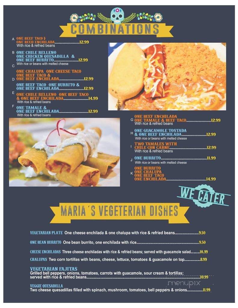 Marias Cocina Mexicana - Sulphur, LA menu_pic