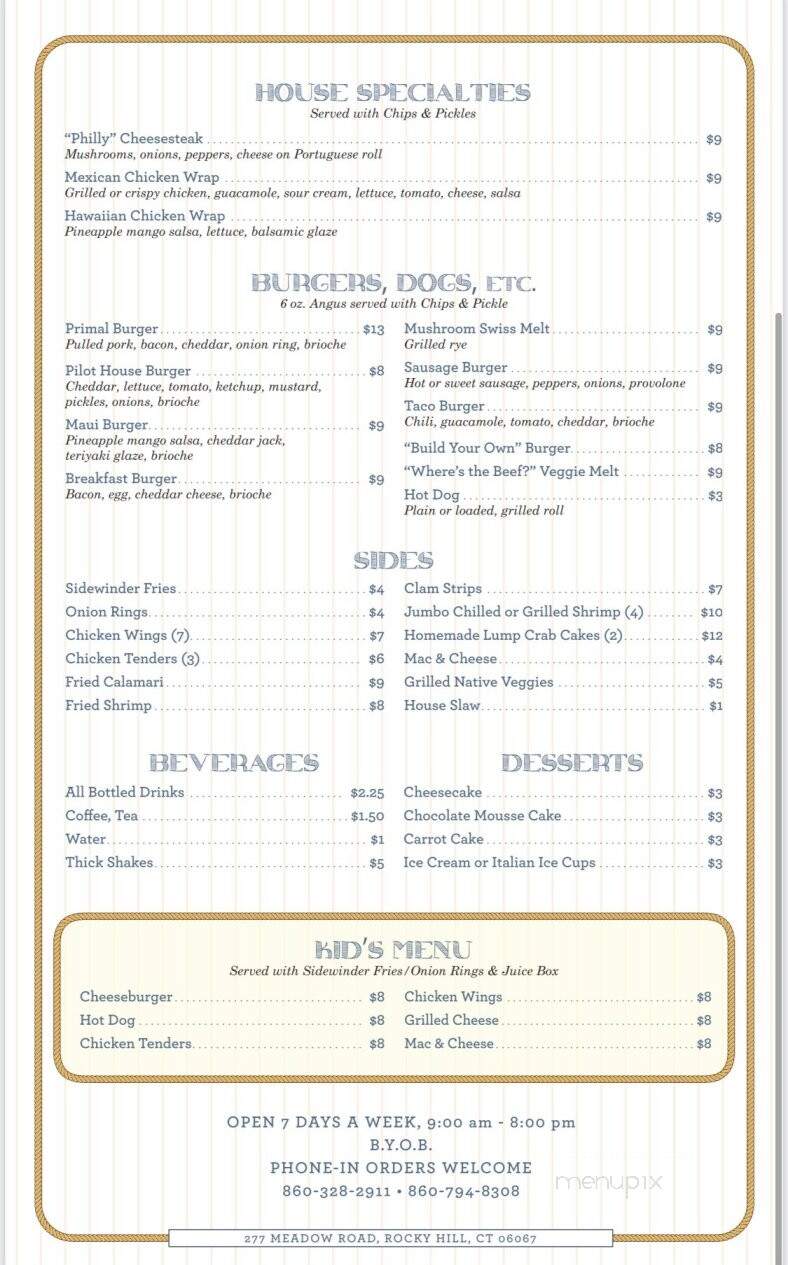 Ferry Park Grill - Rocky Hill, CT menu_pic