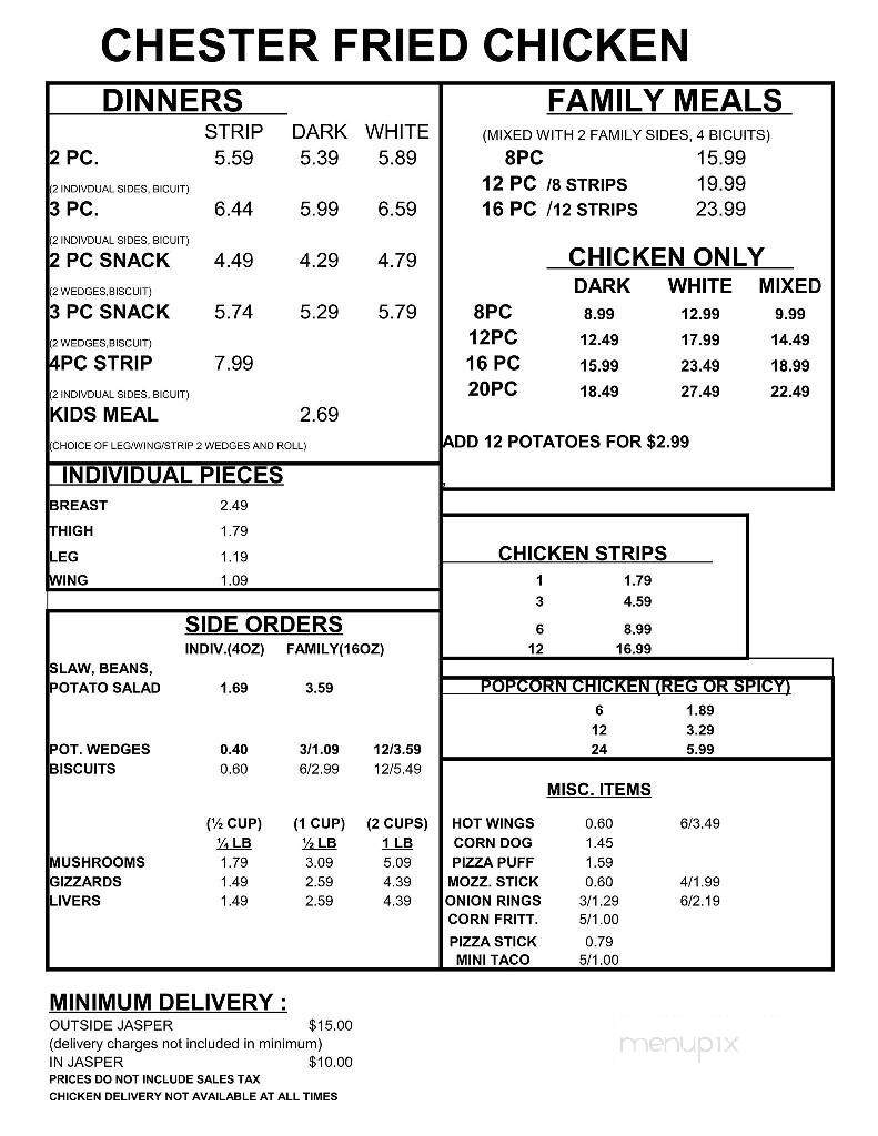 Brick Oven Pizza - Jasper, IN menu_pic