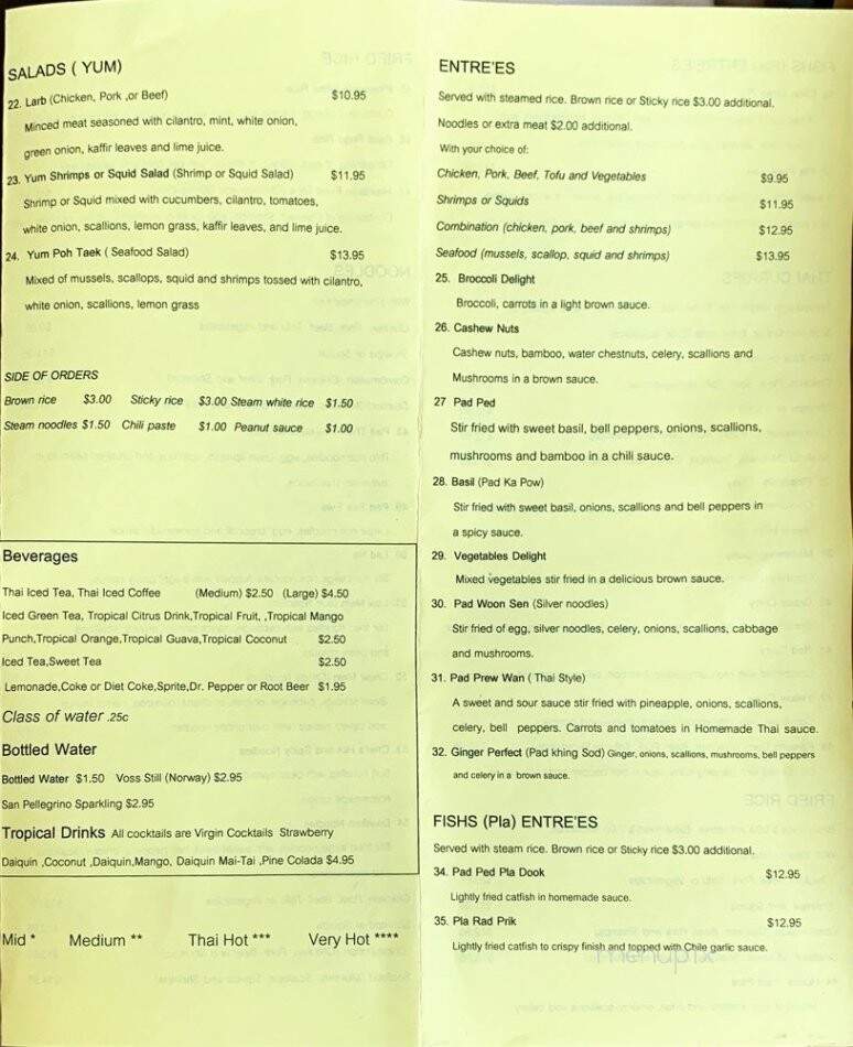 Taste of Thai - Roswell, NM menu_pic