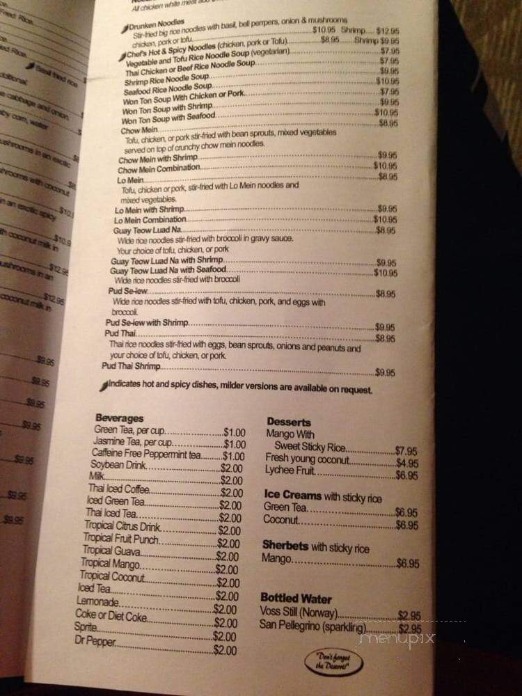 Taste of Thai - Roswell, NM menu_pic