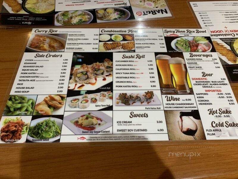 Naruto Japanese Restaurant - Anchorage, AK menu_pic