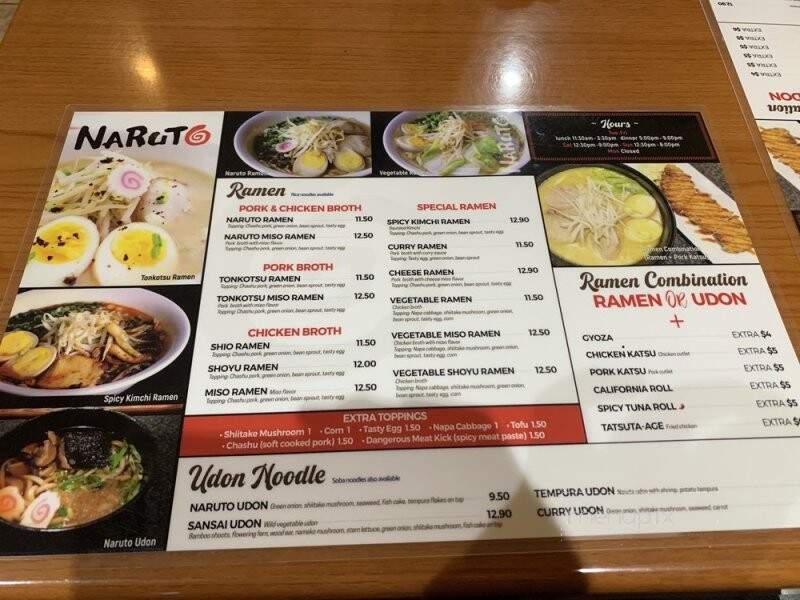 Naruto Japanese Restaurant - Anchorage, AK menu_pic