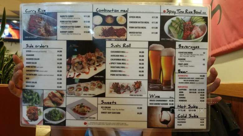 Naruto Japanese Restaurant - Anchorage, AK menu_pic