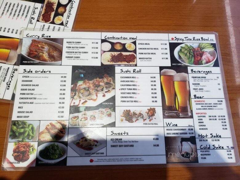 Naruto Japanese Restaurant - Anchorage, AK menu_pic