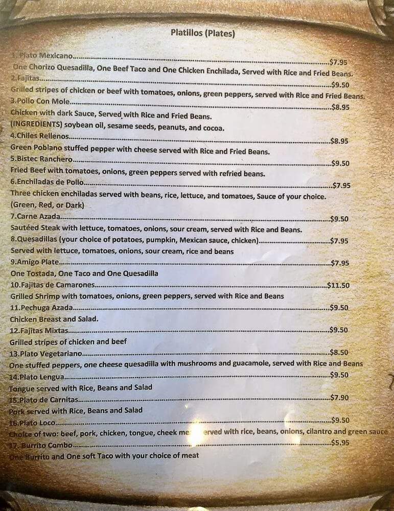 Taqueria El Amigo - Waltham, MA menu_pic