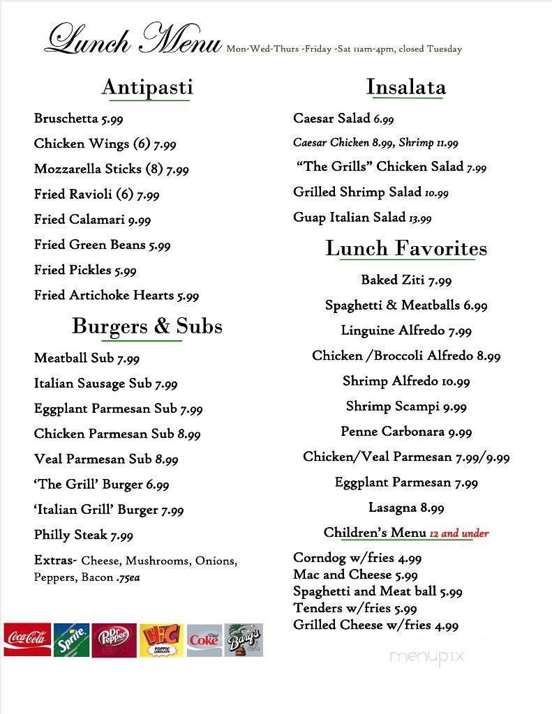 Italian Grill Pizzeria - Picayune, MS menu_pic