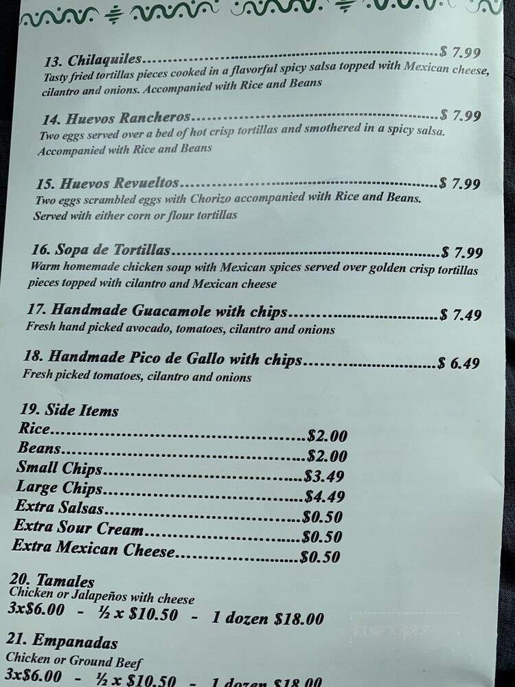 Chini's Burritos - Coral Springs, FL menu_pic