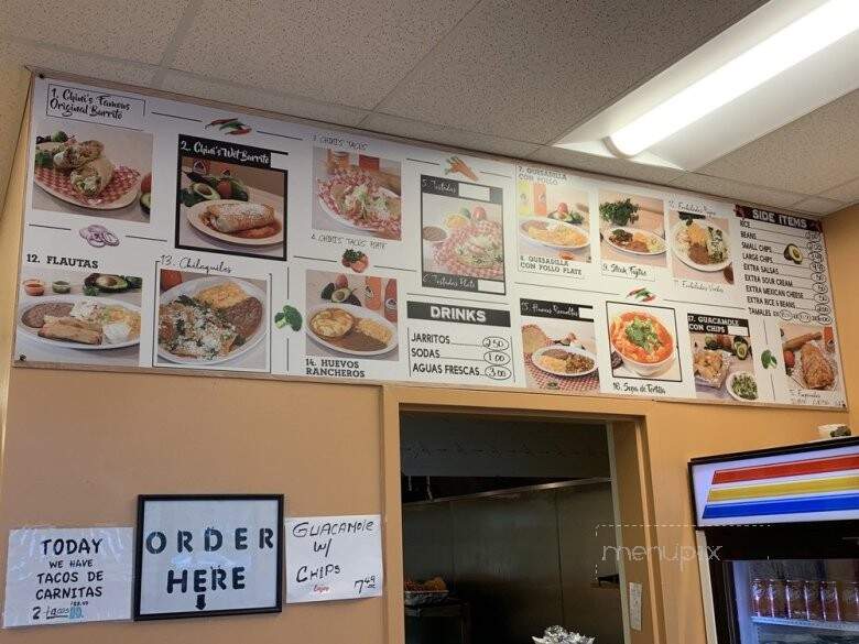 Chini's Burritos - Coral Springs, FL menu_pic