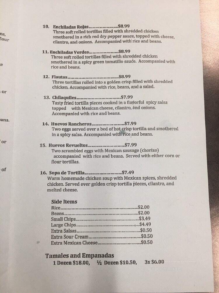 Chini's Burritos - Coral Springs, FL menu_pic