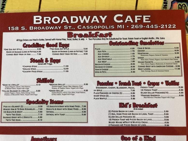 Broadway Cafe - Cassopolis, MI