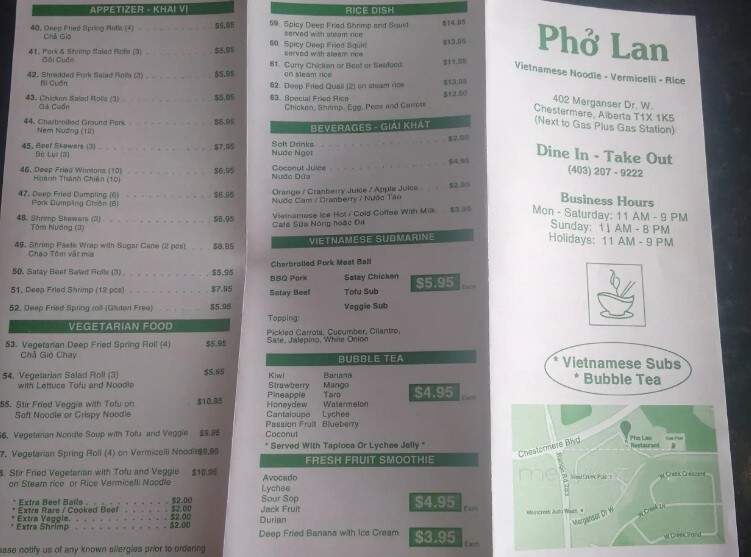 Pho Lan Restaurant - Chestermere, AB