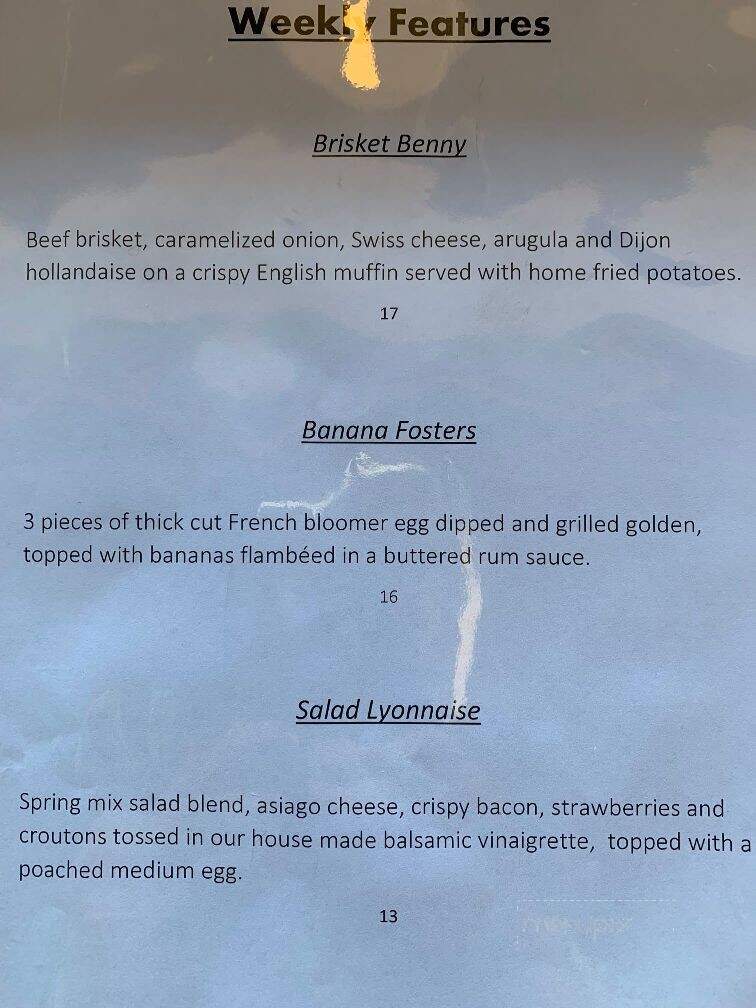 3rd Street Cafe - Sidney, BC menu_pic