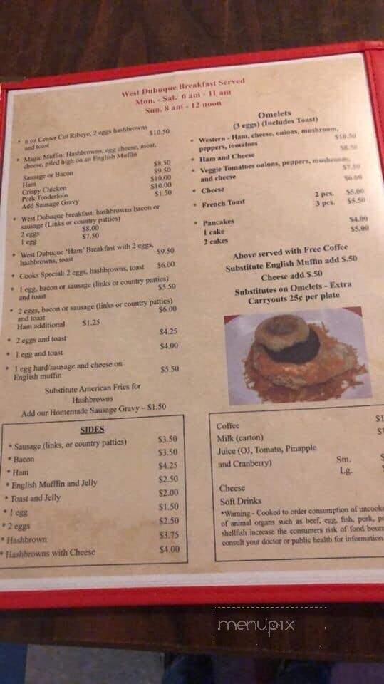West Dubuque Tap - Dubuque, IA menu_pic