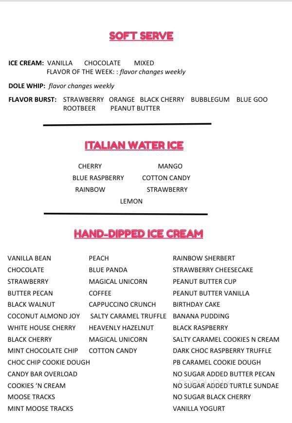 Real Mc Coy Dairy Creme - Chesapeake City, MD menu_pic