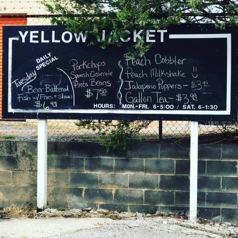 Yellow Jacket Drive In Restaurant - Calhoun, GA menu_pic