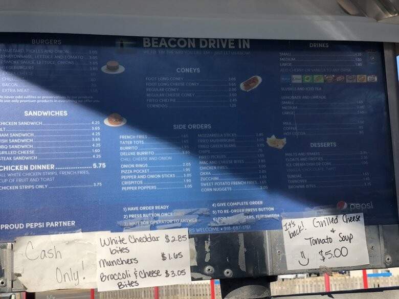 Beacon Drive Inn - Muskogee, OK menu_pic