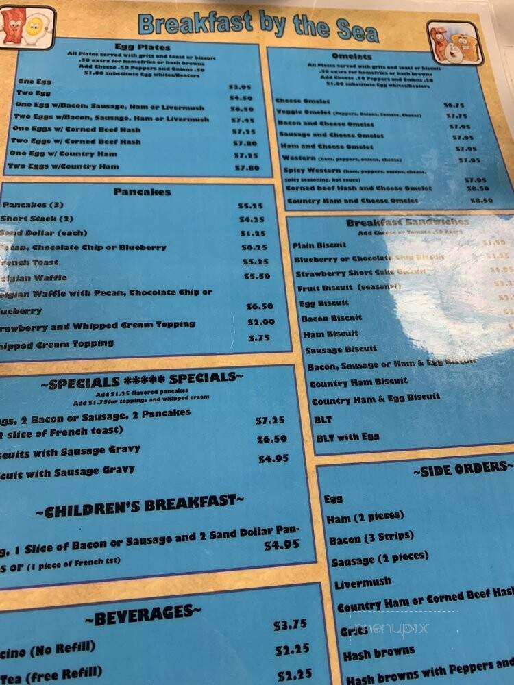 Breakfast By The Sea - Myrtle Beach, SC menu_pic