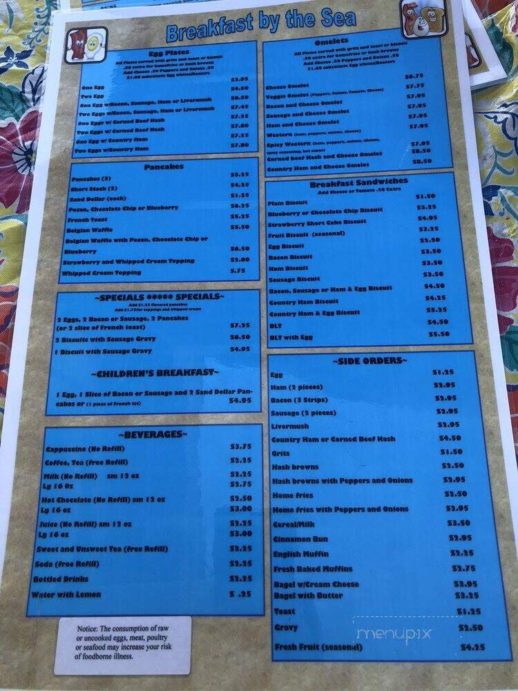 Breakfast By The Sea - Myrtle Beach, SC menu_pic