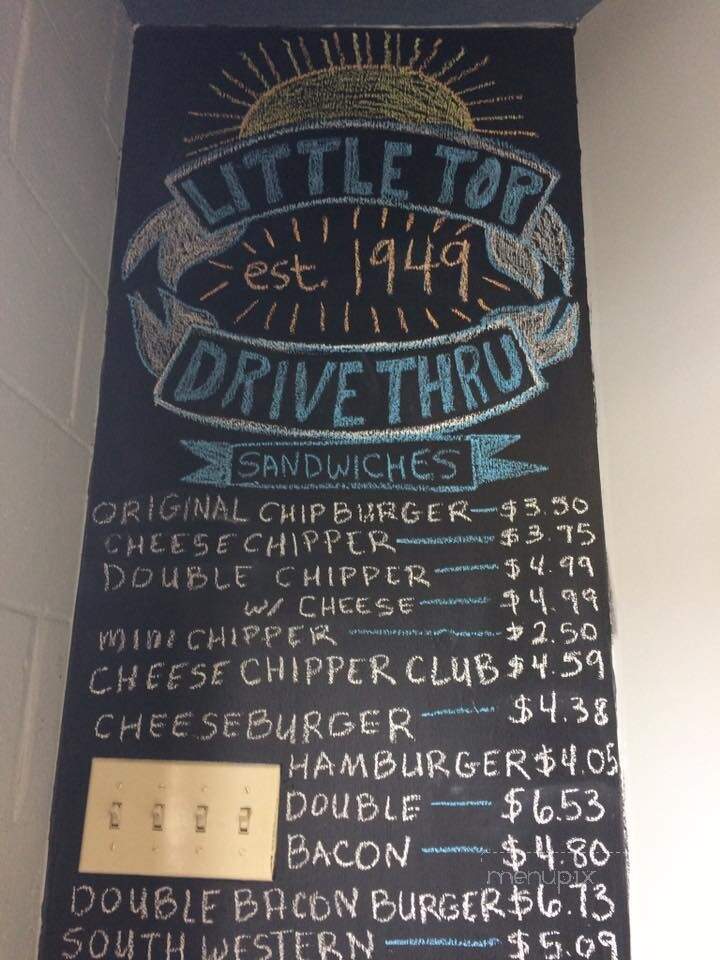 Little Top Drive-Thru - Greeneville, TN menu_pic