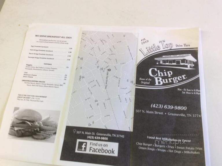 Little Top Drive-Thru - Greeneville, TN menu_pic