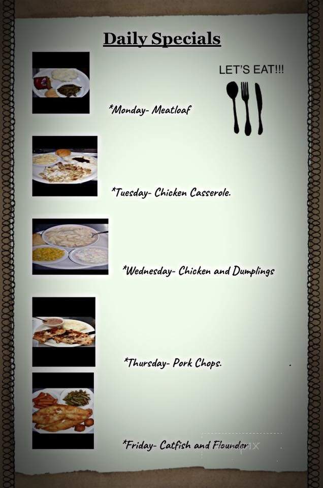Nanny's Country Kitchen - Elizabethton, TN menu_pic