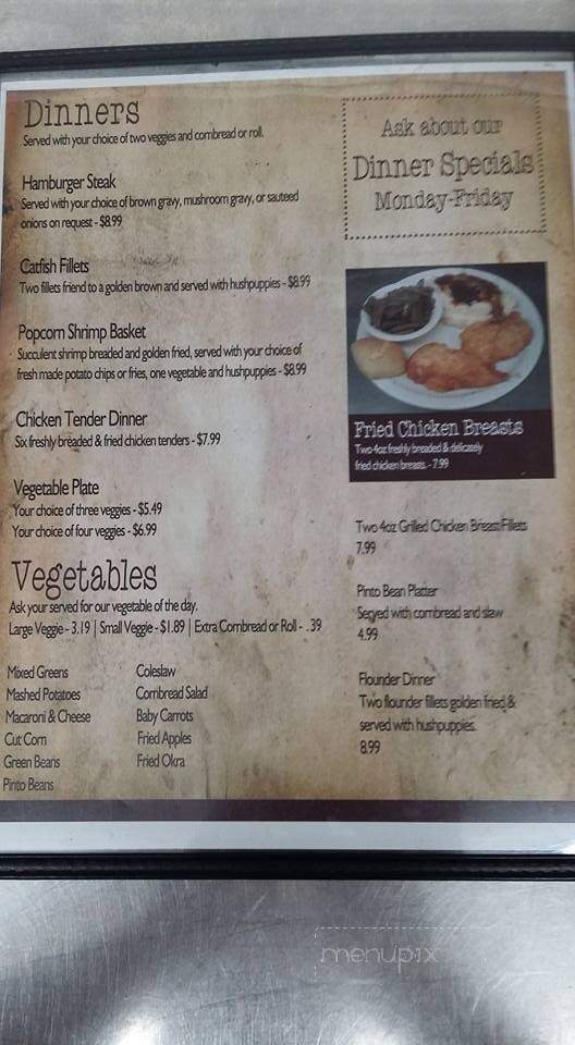 Nanny's Country Kitchen - Elizabethton, TN menu_pic