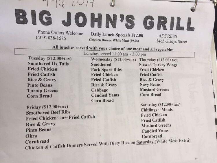 Big John's Grill - Beaumont, TX
