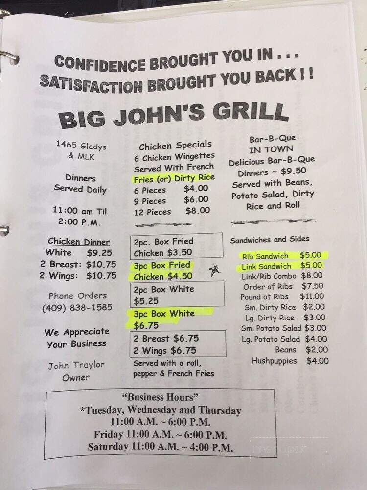 Big John's Grill - Beaumont, TX