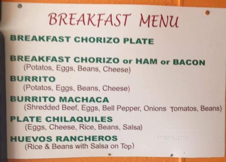 Super Burrito & Tacqueria - Woodland, CA menu_pic